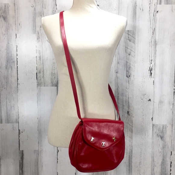 Paloma Picasso Handbags - Paloma Picasso Red Crossbody Vintage Bag